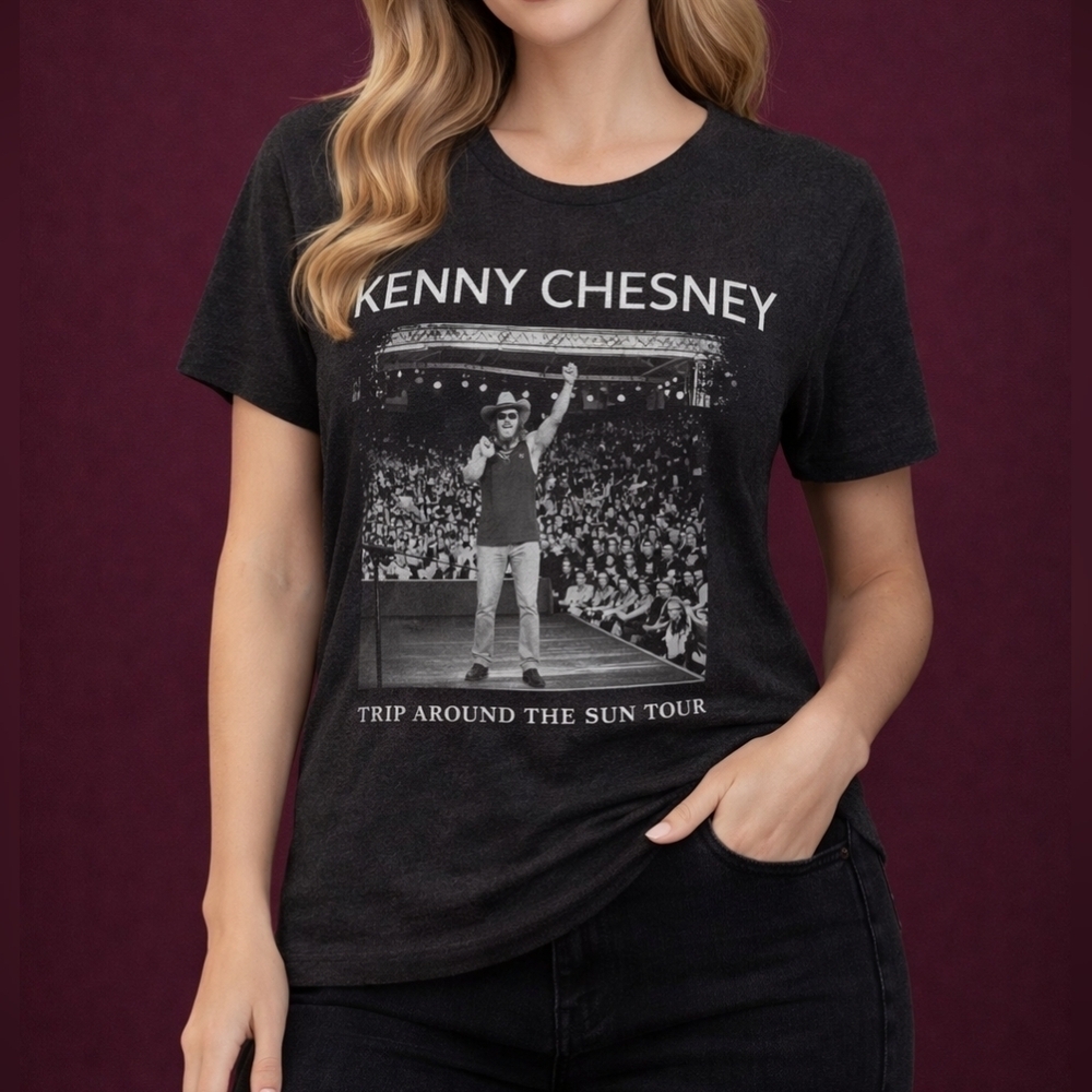 Charcoal Kenny ChesneyTrip Around  The Sun 2018 Tour Unisex T-Shirt